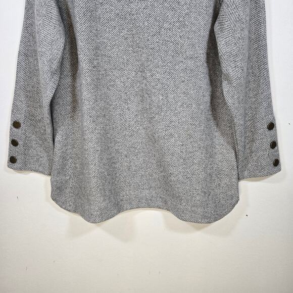 Soft Surroundings NWT Gray And White Herringbone Tunic Sweater. Size XL. - Picture 4 of 8